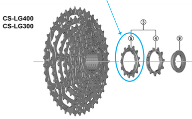 Zahnkranz CS-LG400 / 13 schwarz