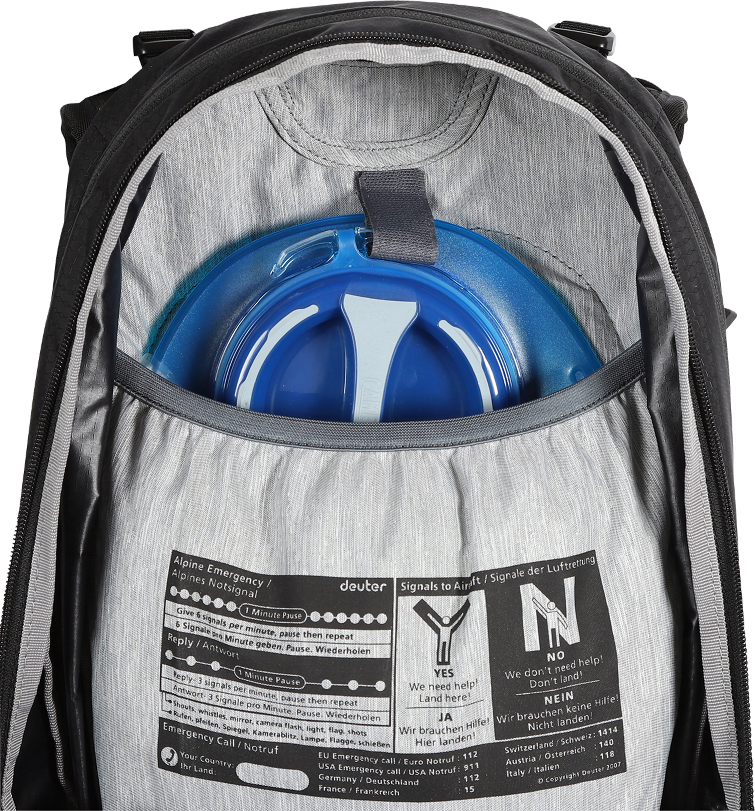 YAK Rucksack 19 + 5 Liter / schwarz grau / 19+5L