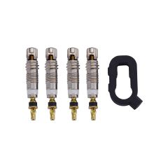 PRESTA Ventilaufsatz, 4 Stück, inkl.Tool / silber