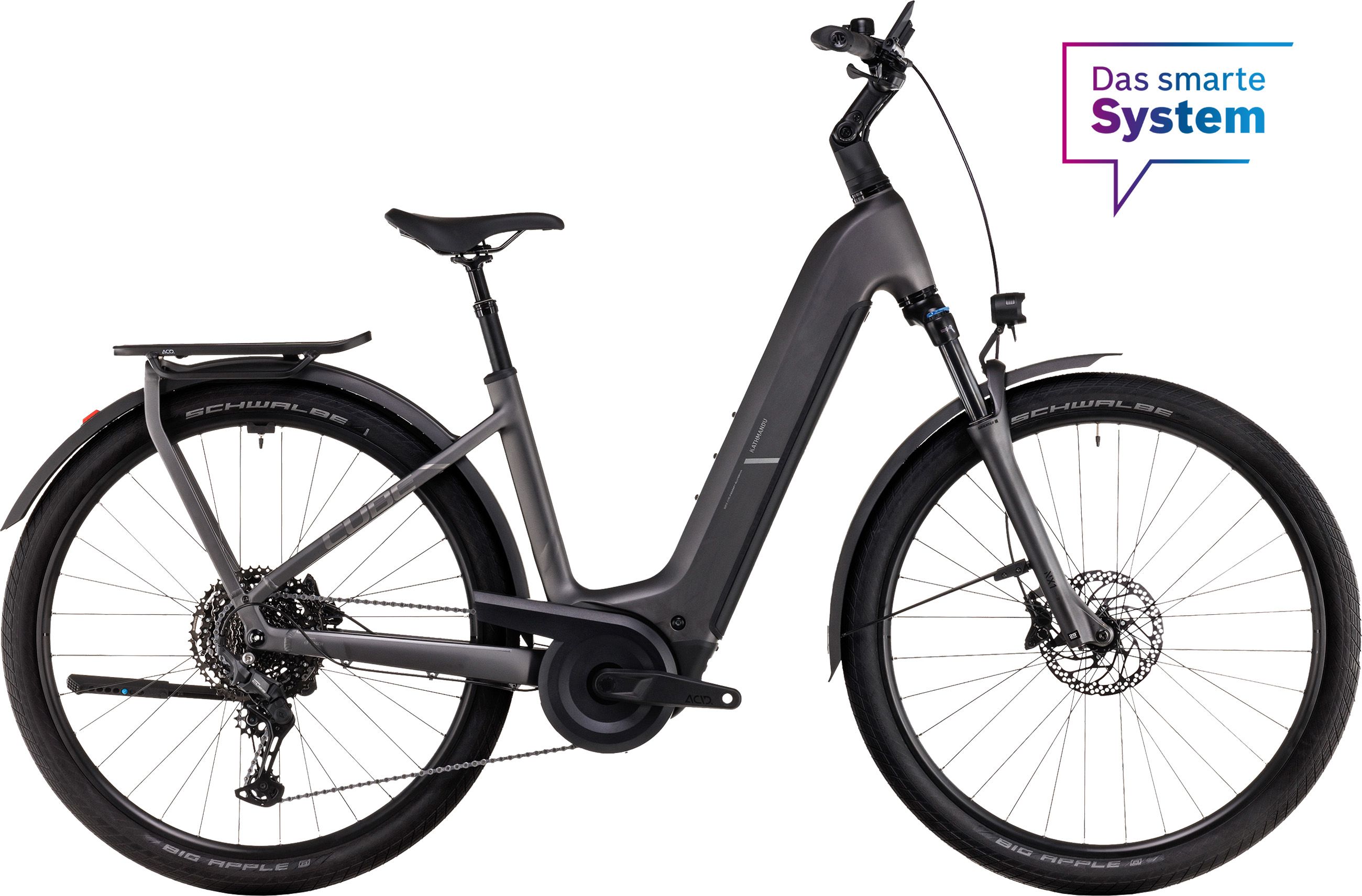 KATHMANDU HYBRID PRO 800 Tiefeinsteiger E-City und Alltagsvelo / slabgrey'n'chrome / 46 CM