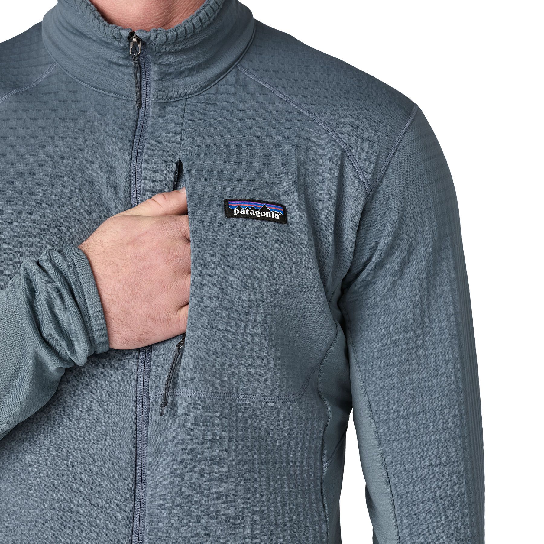 R1 HYBRID Herren-Fleecejacke / utility blue / S