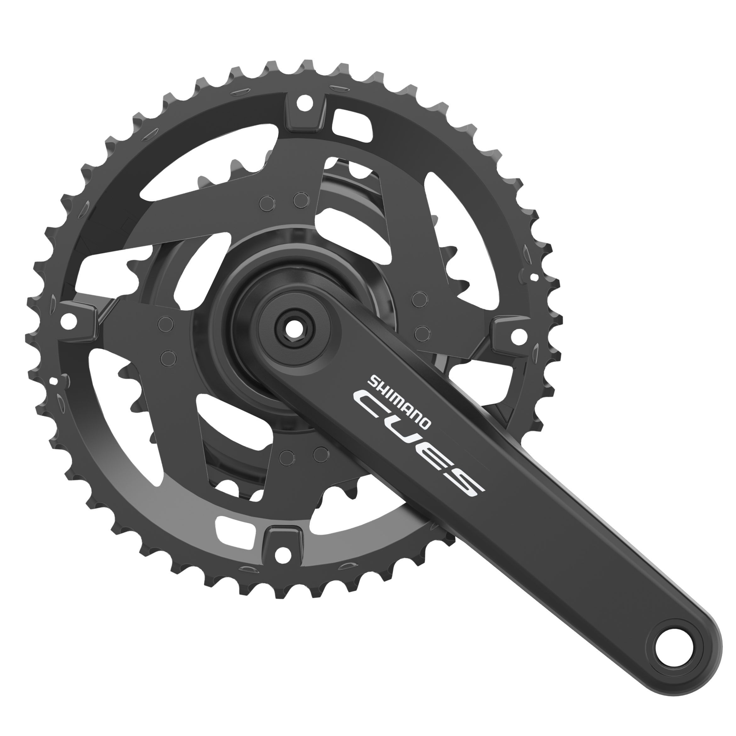 Kettenradgarnitur Cues FC-U4010 Double 9/10/11-Gang / schwarz / 170 mm, 46x30, 48.8, nein, kompatibel