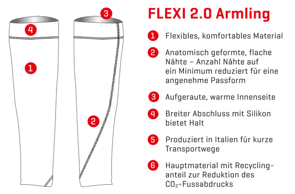 FLEXI 2.0 Armlinge / schwarz / XL/XXL