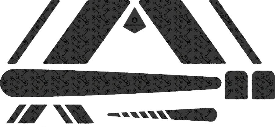REFLEKTIERENDES BASIS RAHMENSET / stripes_black