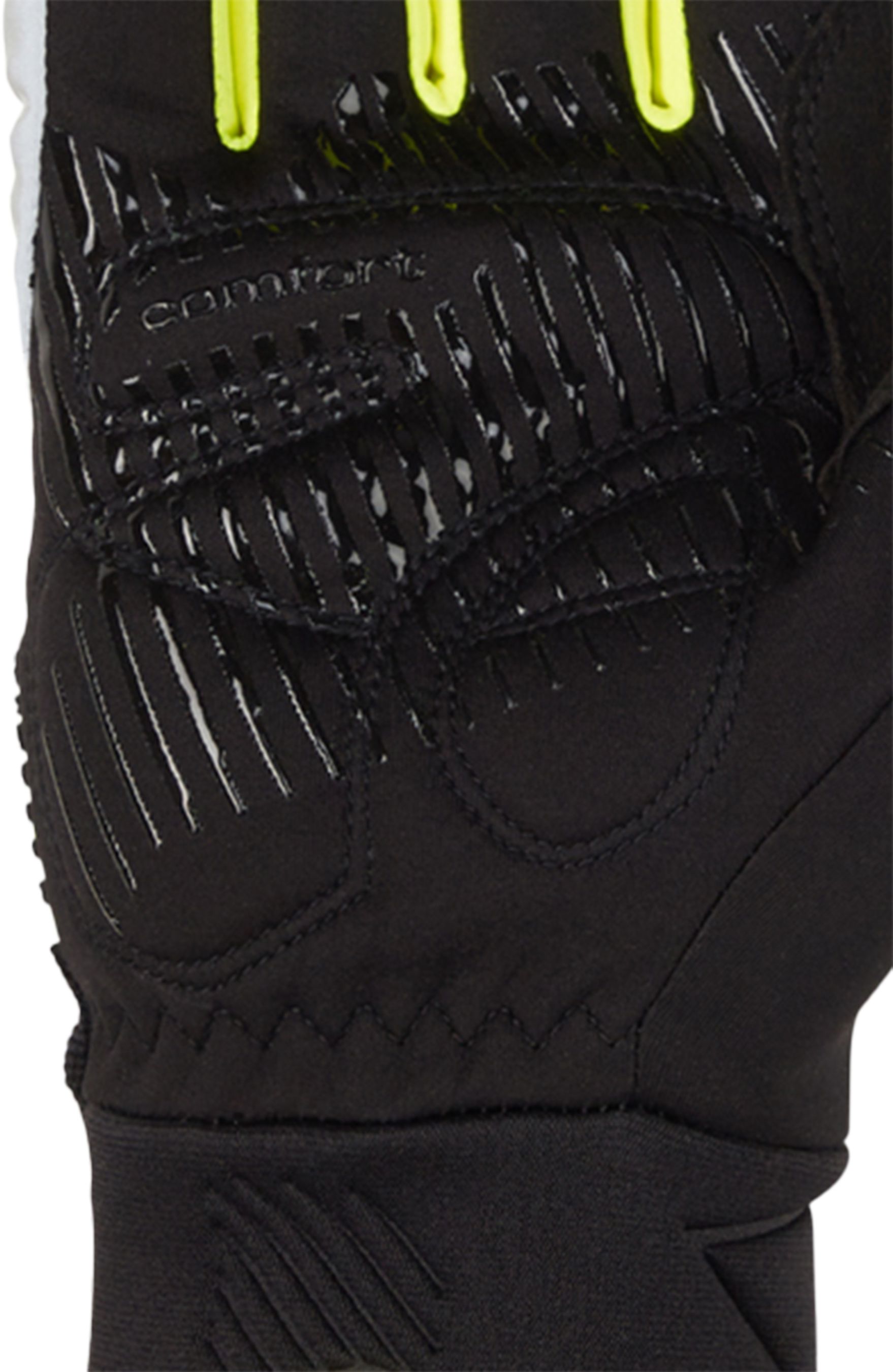 DIRICH TOUCH Unisex-Softshellhandschuhe / black/poison yellow / L=9
