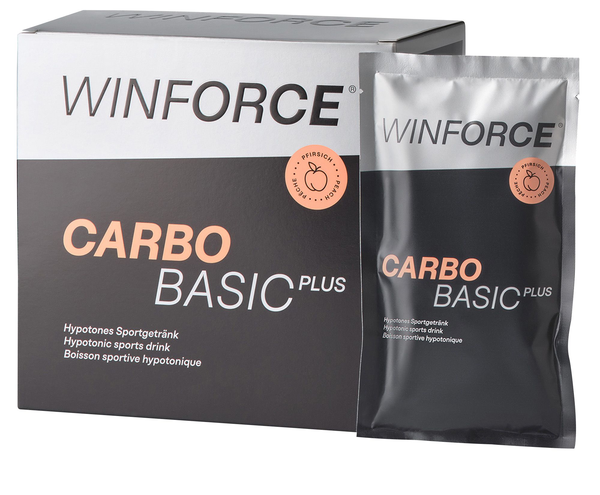 CARBO BASIC PLUS Sportgetränk, Box 10x60g / PFIRSICH