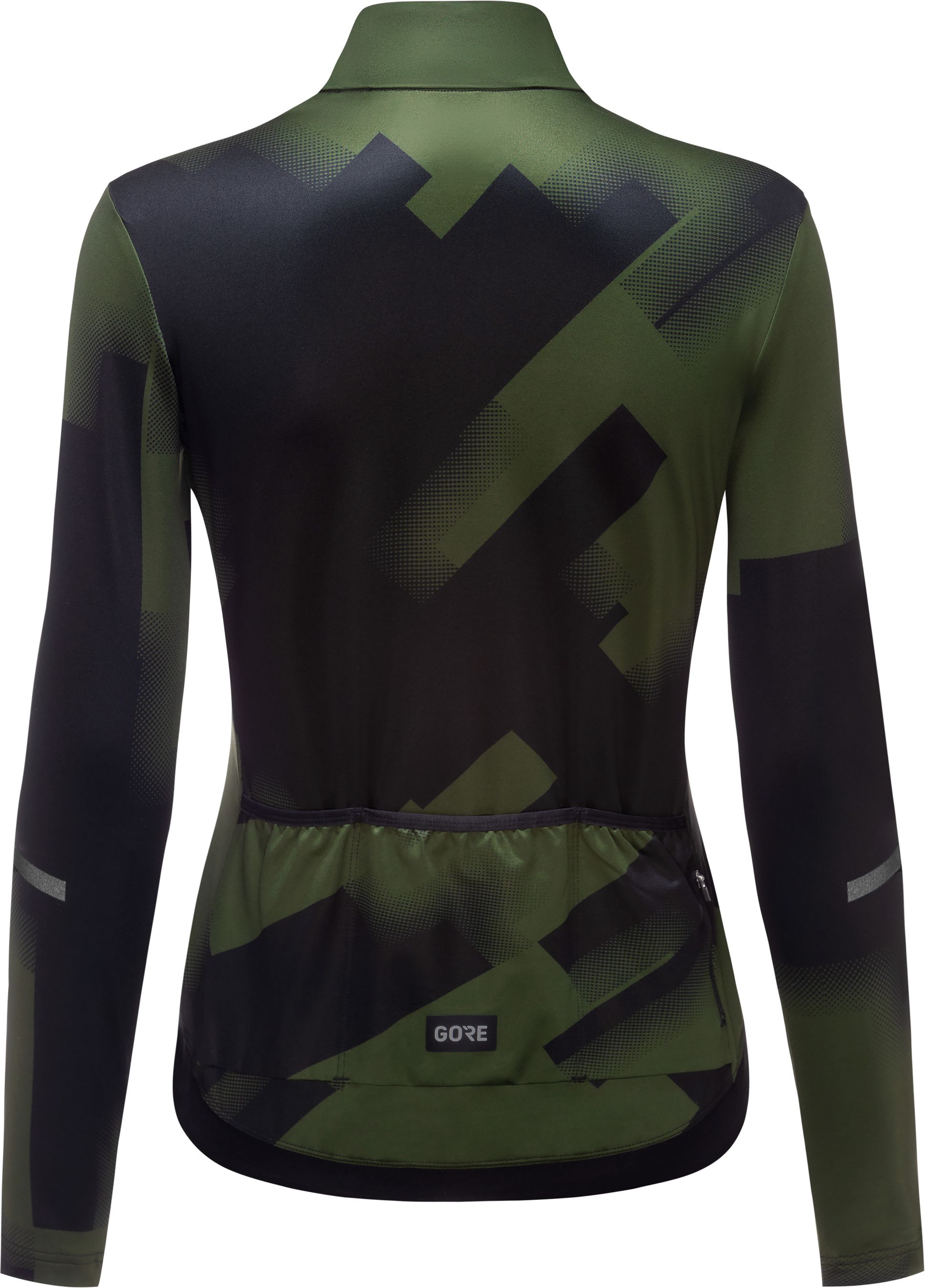 PROGRESS Damen-Thermo-Langarmtrikot / black/utility green / 42