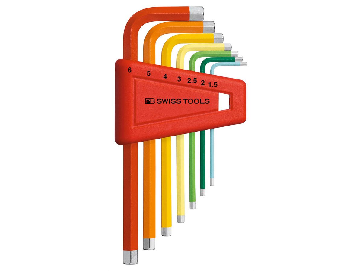 RAINBOW Inbus-Set, kurz, 1.5/2/2.5/3/4/5/6mm