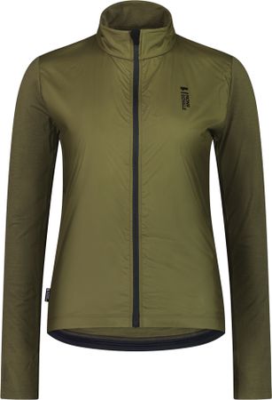 REDWOOD WIND Damen-Merino-Langarmtrikot mit Windschutz / dark olive / L