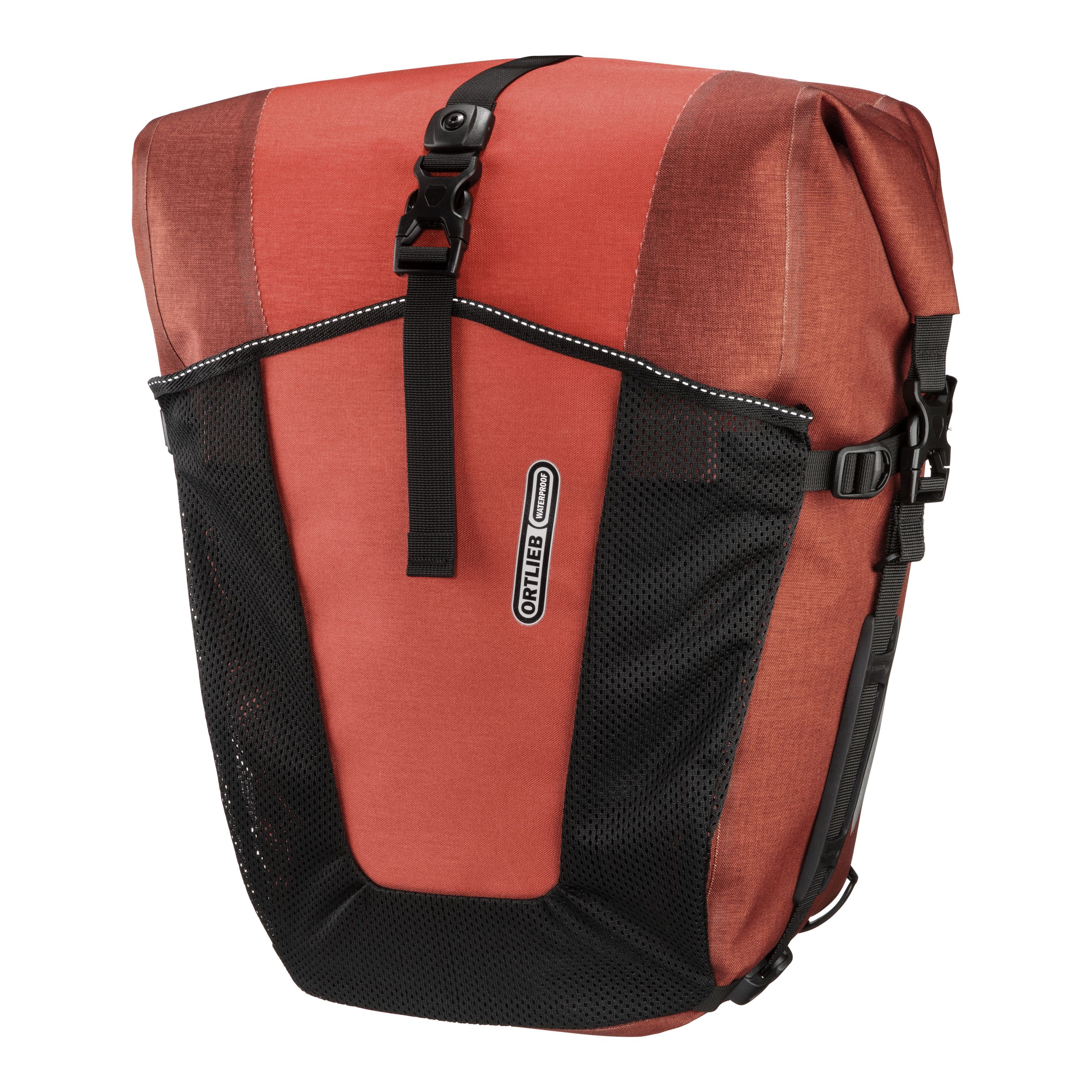 BACK-ROLLER PRO PLUS Taschen (Duo), schwarz/grau / salsa - dark chili / 2 x 35 L