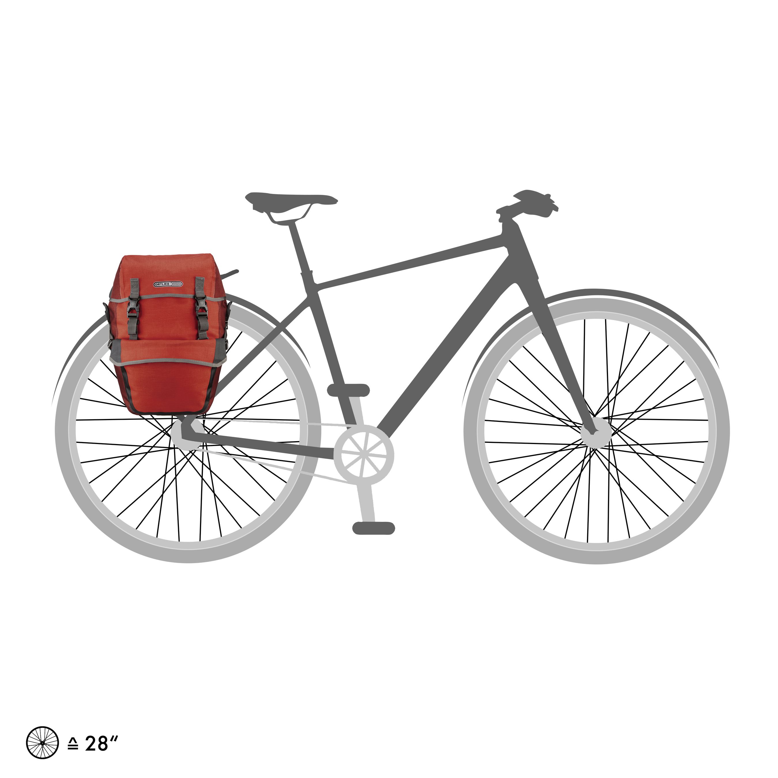 BIKE-PACKER PLUS Taschen (Duo) / salsa - dark chili / 2 x 21 L