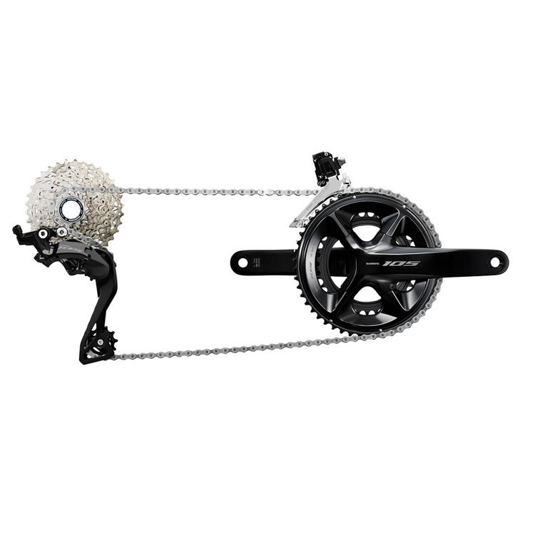 SHIMANO 105 R7100 Umwerfer 12fach / schwarz / für Anlötteile