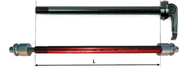 Steckachs-Aufnahmeadapter / M12 x 1, 183 mm, Syntace/DT-Swiss