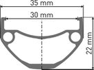 HU 1900 SPLINE LAUFRAD / Black / Hinterrad 27.5", DiscBrake, CenterLock, 30mm, 148/12mm, Steckachse, Shimano HG, Rat.LN18