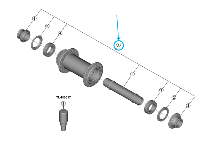 Achse komplett HB-M9210-B
