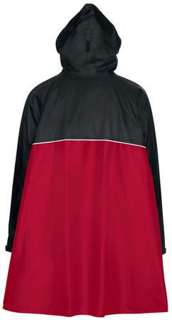 VALERO Unisex-Regenponcho / red/black / M