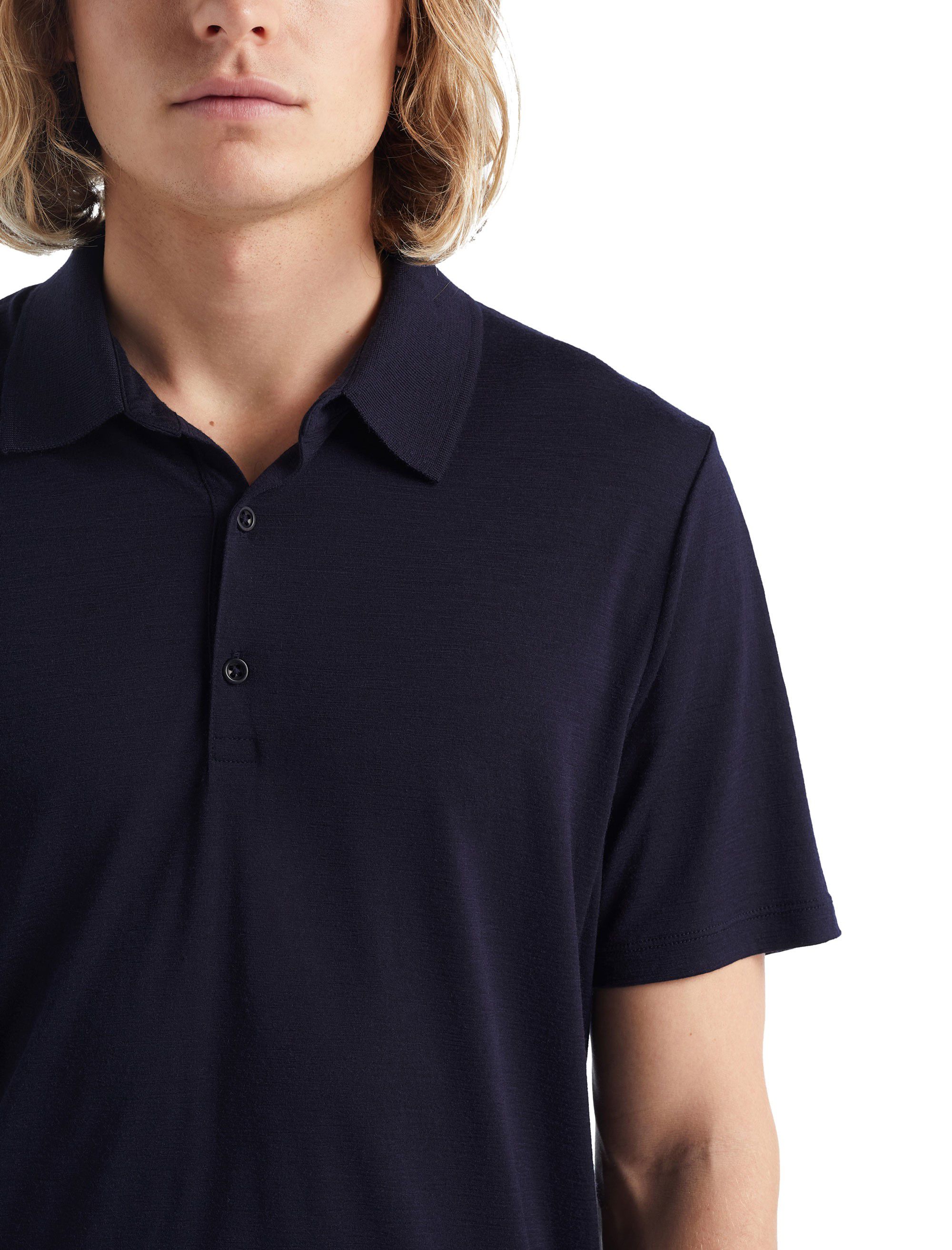 TECH LITE II Herren-Merino-Kurzarm-Poloshirt / midnight navy / XL