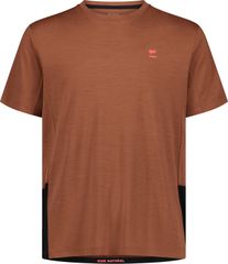 TARN Herren-Merino-Kurzarmshirt / cinnamon/black / XL
