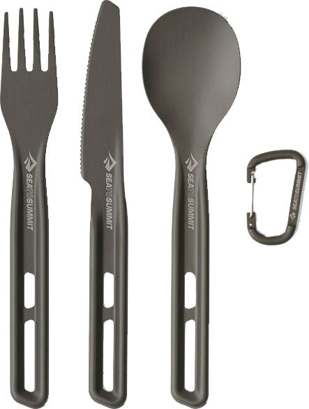 FRONTIER Ultraleichtes Besteckset 3-teilig, Gabel, Löffel, Messer