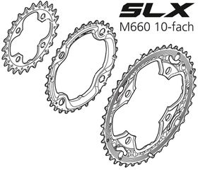 SLX M660 4arm-Kettenblätter 10fach / schwarz / 32 Z/L 104mm