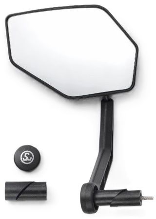Rückspiegel Oval Befestigung am_Lenker / schwarz