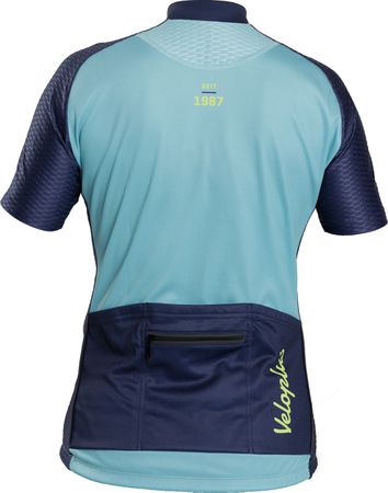 1987 TEAM Damen-Kurzarmtrikot / aquablau / L