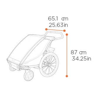 THULE CHARIOT CROSS 1 Gen. 2 Kinderanhänger / alu/faded khaki