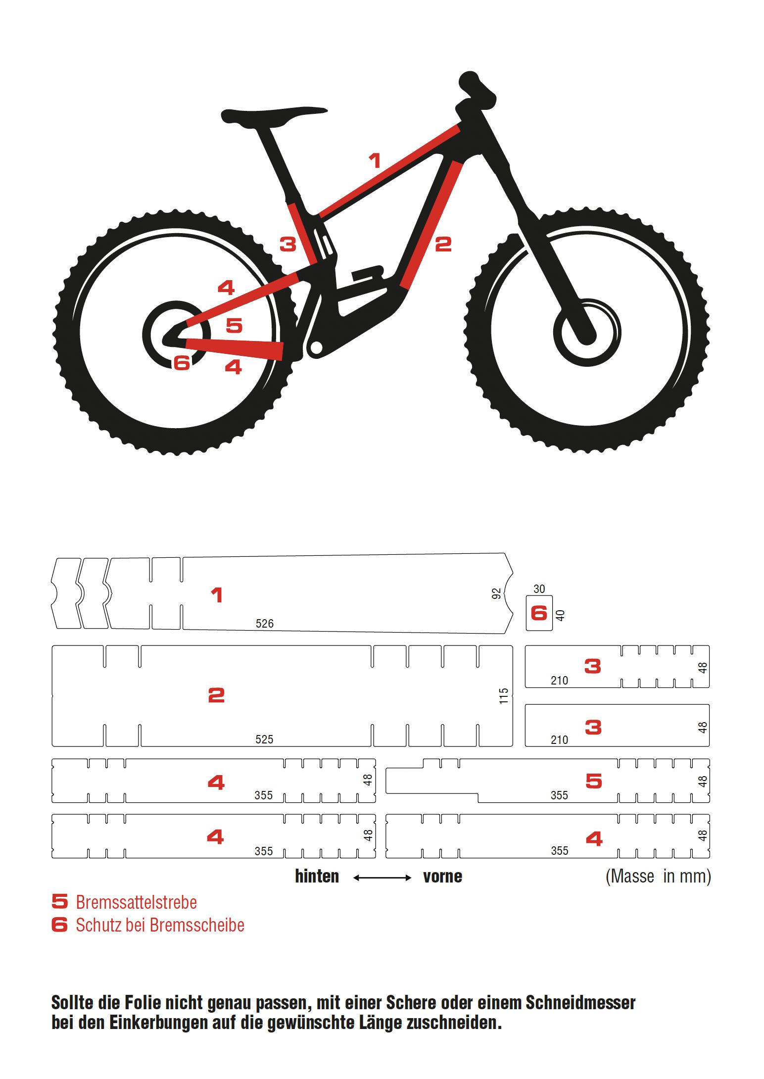 MTB-KIT 2.0 Rahmen-Schutzfolie XPEL / glanz