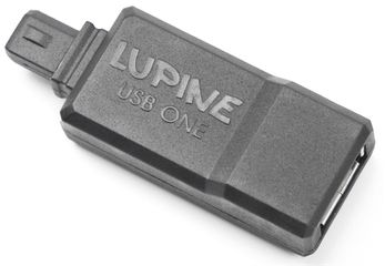 USB ONE Steckverbinder für LUPINE-Akkus / schwarz / USB-A zu USB