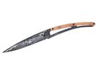 KLAPPMESSER mit VELO-TATOO / schwarz-braun
