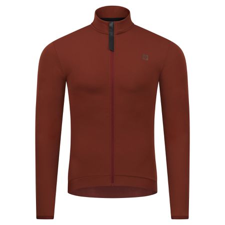 VELOZIP SUB Herren-Langarm-Merino-Trikot / brandy brown / M