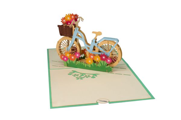 3D POP-UP Grusskarte Tiefeinsteiger / grün