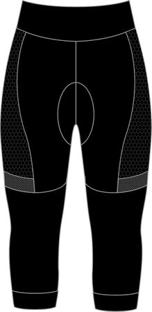TEAM CLASSIC 2.0 Damen-3/4-Bundhose / schwarz / 3XL