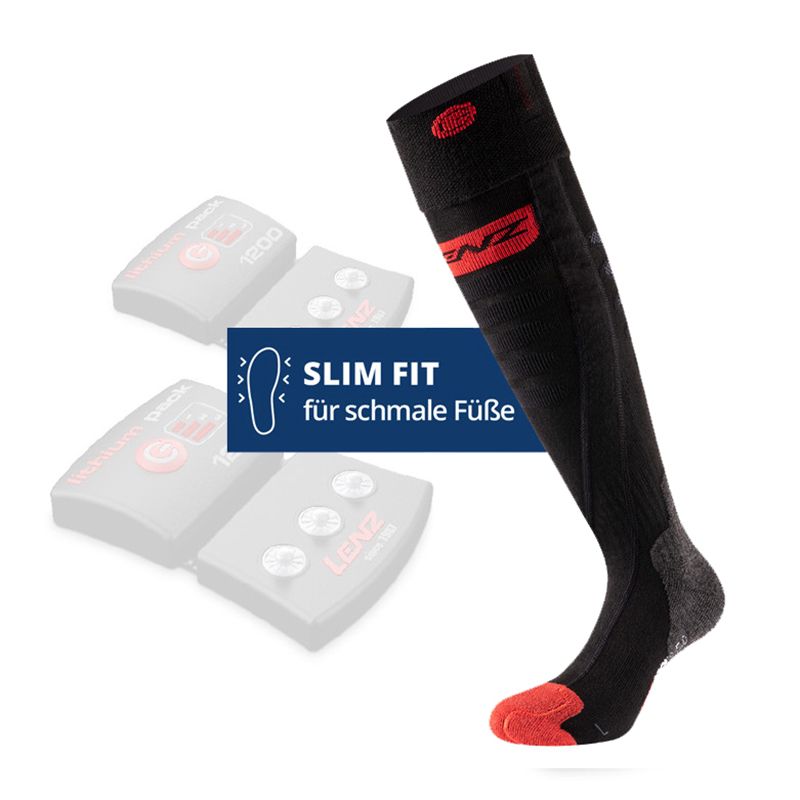 HEAT-SOCK 5.0 SLIM FIT (TOE CAP) Heizsocken / schwarz / S
