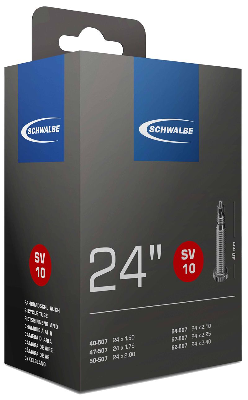 SCHWALBE STANDARD Schlauch / 24", SV10, 40mm, 40/62-507