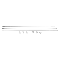 Spoke and Nipple 244mm CX-Ray Straight Pull Qty 3 / silver