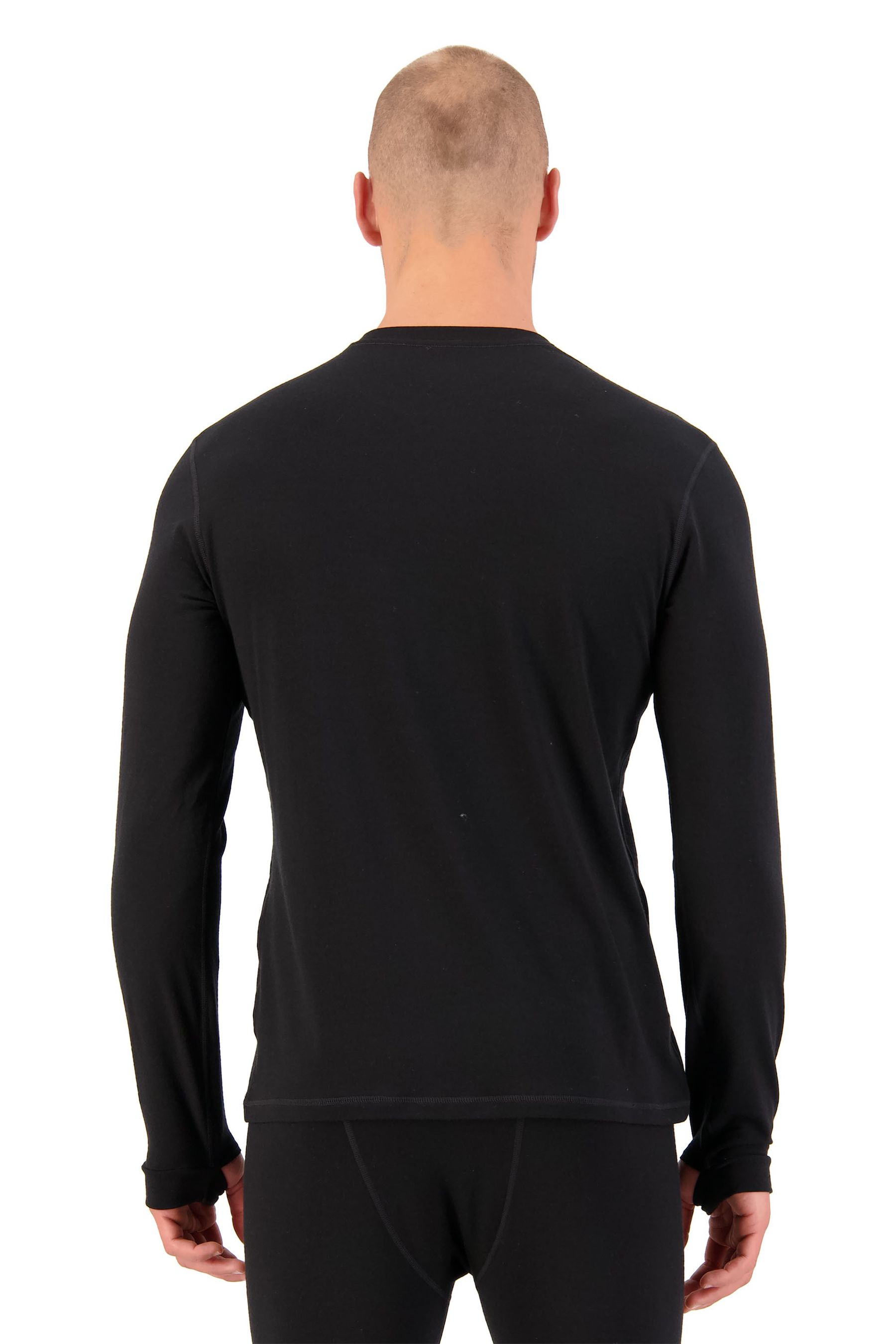 CASCADE Herren-Merino-Langarmshirt / black / L