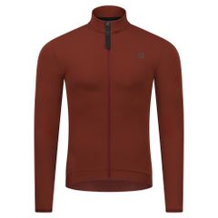 VELOZIP SUB Herren-Langarm-Merino-Trikot / brandy brown / M