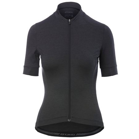 NEW ROAD Damen-Gravel-Kurzarmtrikot / charcoal heather / XS