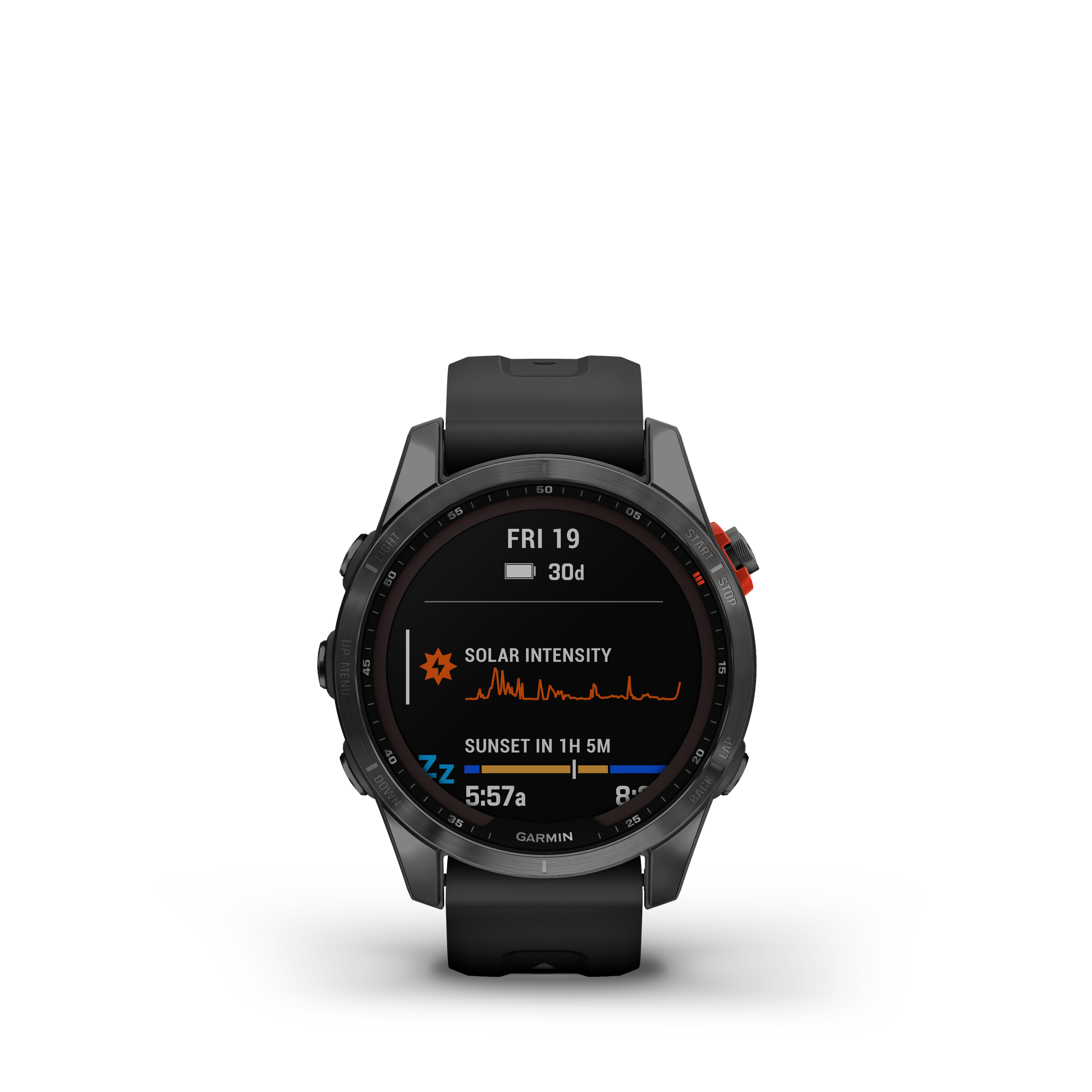 FENIX 7S SOLAR Multisportuhr 42mm / schiefergrau mit schwarzem armband