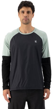 TARN WIND Herren-Merino-Langarmshirt mit Windschutz / glacier/black / L