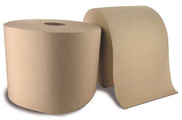 Papierrollen biologisch abbaubar Set à 2 Stk. / braun