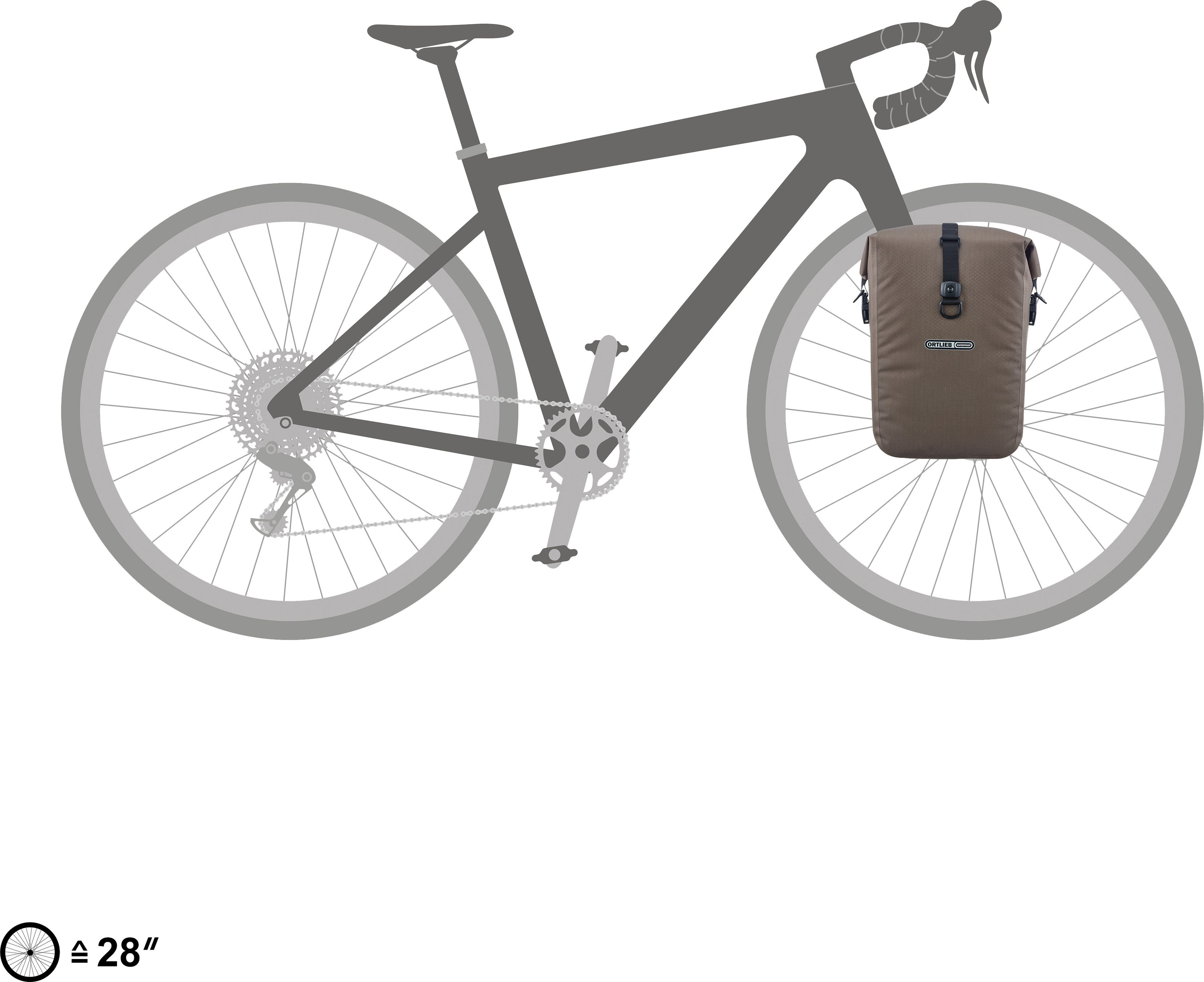 GRAVEL-PACK QL2.2 Universaltaschen (Paar) / dark sand / 2x14.5l