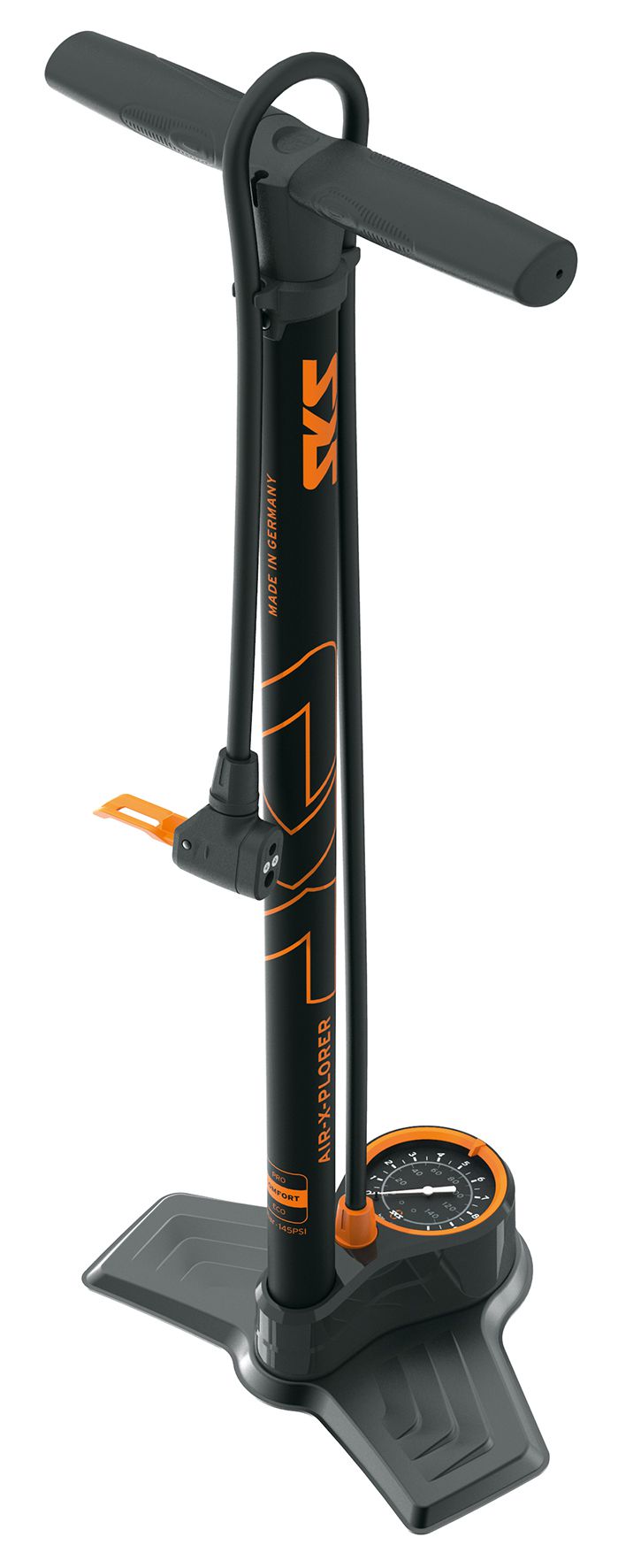 Standpumpe Air-X-Plorer 10.0 / schwarz-orange