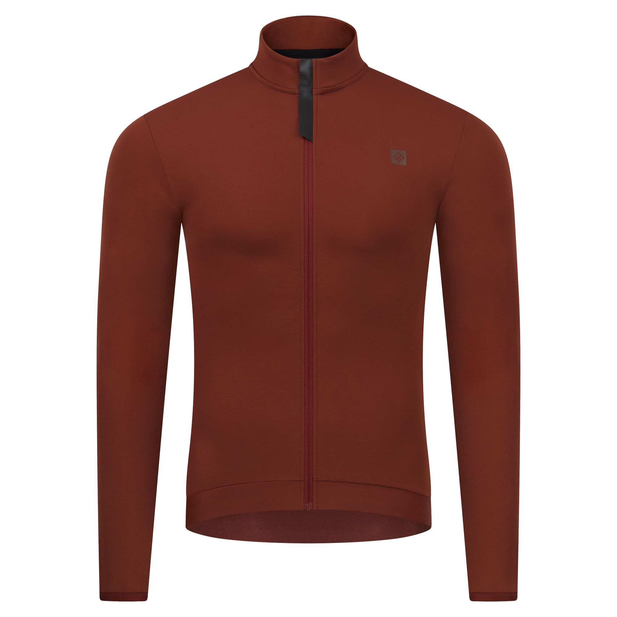 VELOZIP SUB Herren-Langarm-Merino-Trikot / brandy brown / M