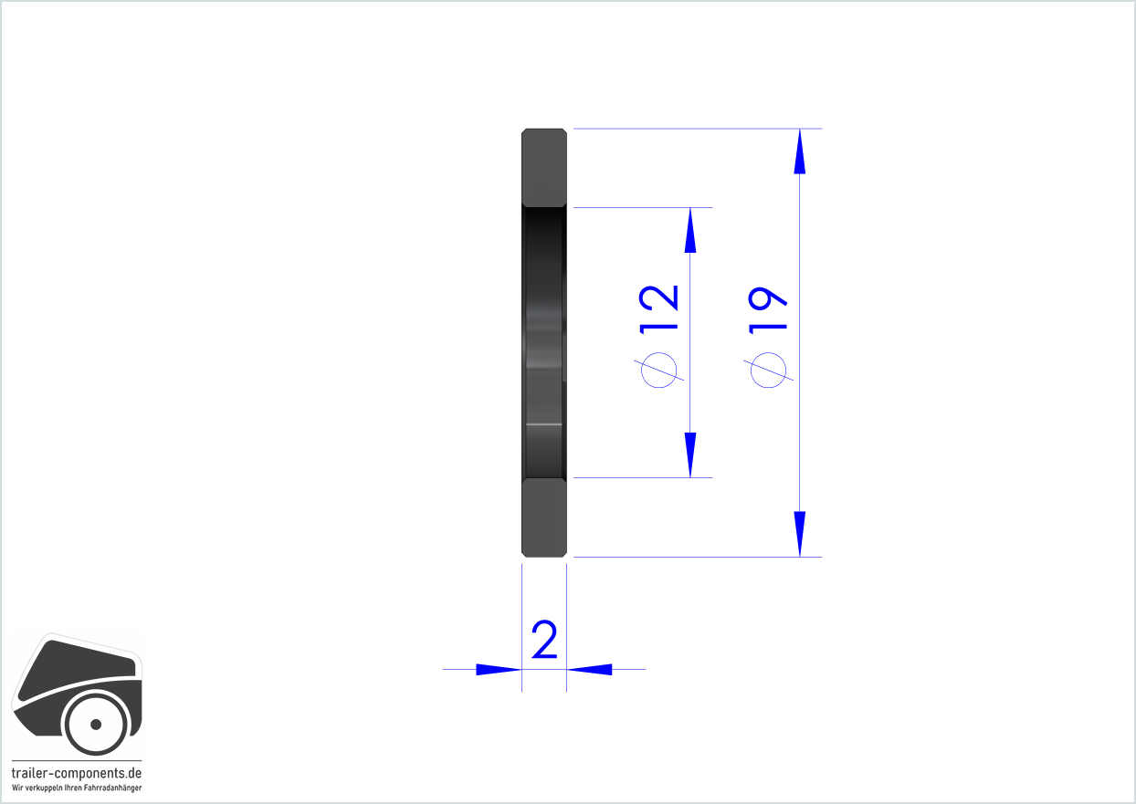 LEGGERO BECCO Distanzscheibe zu Steckachsenadapter / 2mm