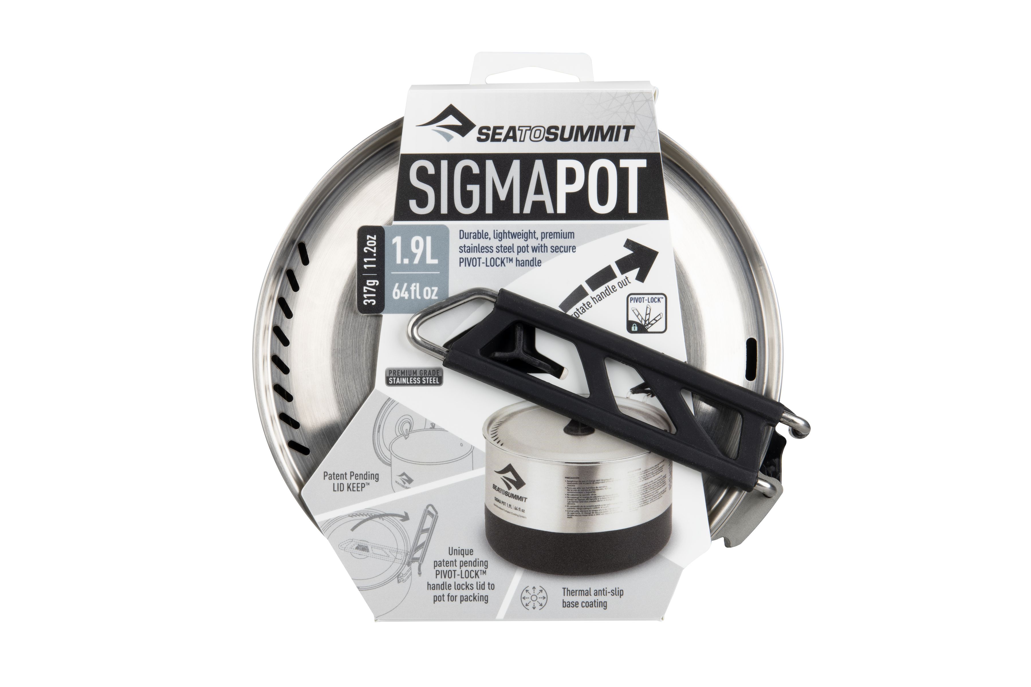SIGMA POT Edelstahltopf (1.9L, 2.7L) / silber / 1.9L