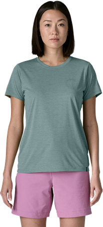 CAP COOL DAILY Damen-Kurzarmshirt / blue sage / XL