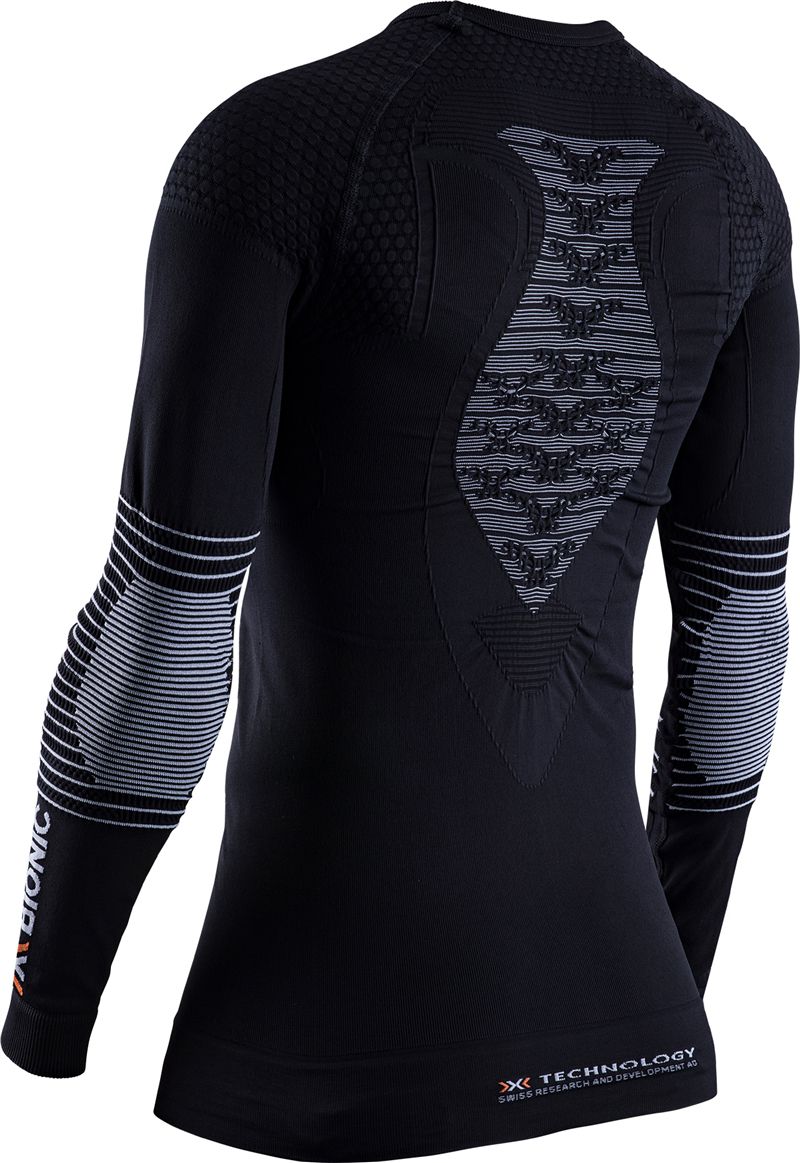 ENERGIZER 4.0 Damen-Langarmshirt / schwarz/weiss / XL