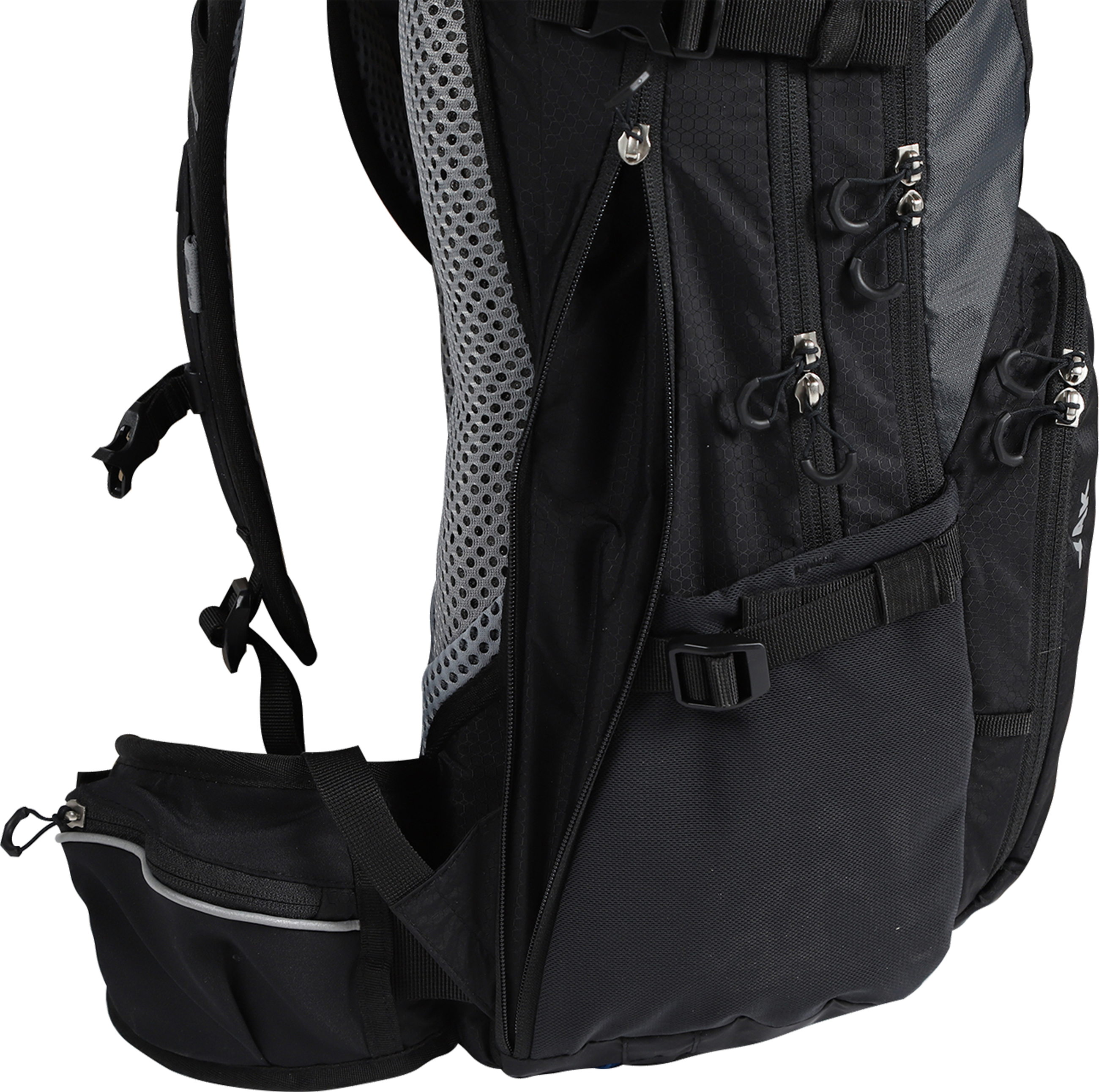 YAK Rucksack 19 + 5 Liter / schwarz grau / 19+5L